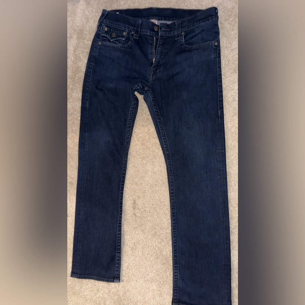 True Religion Blue Straight Jeans Classic Denim